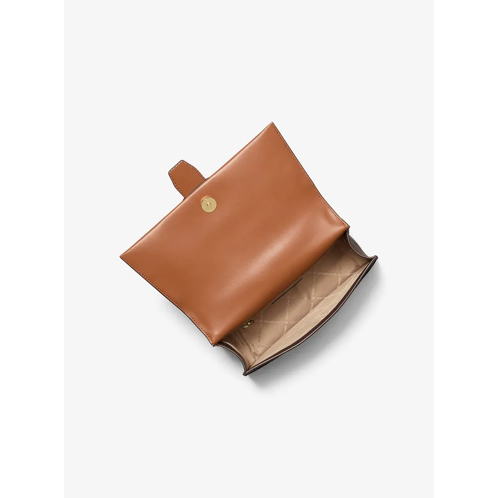 Michael Kors Bolso satchel mediano con logotipo de la firma Greenwich | Marrón