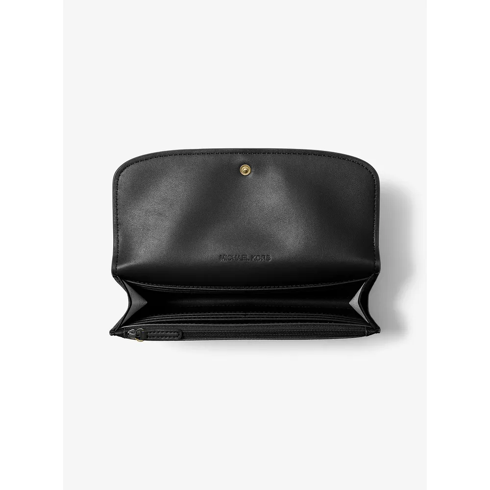 mk785342541_1_webp.webp Michael Kors Cartera continental grande de cuero Hamilton | Negro