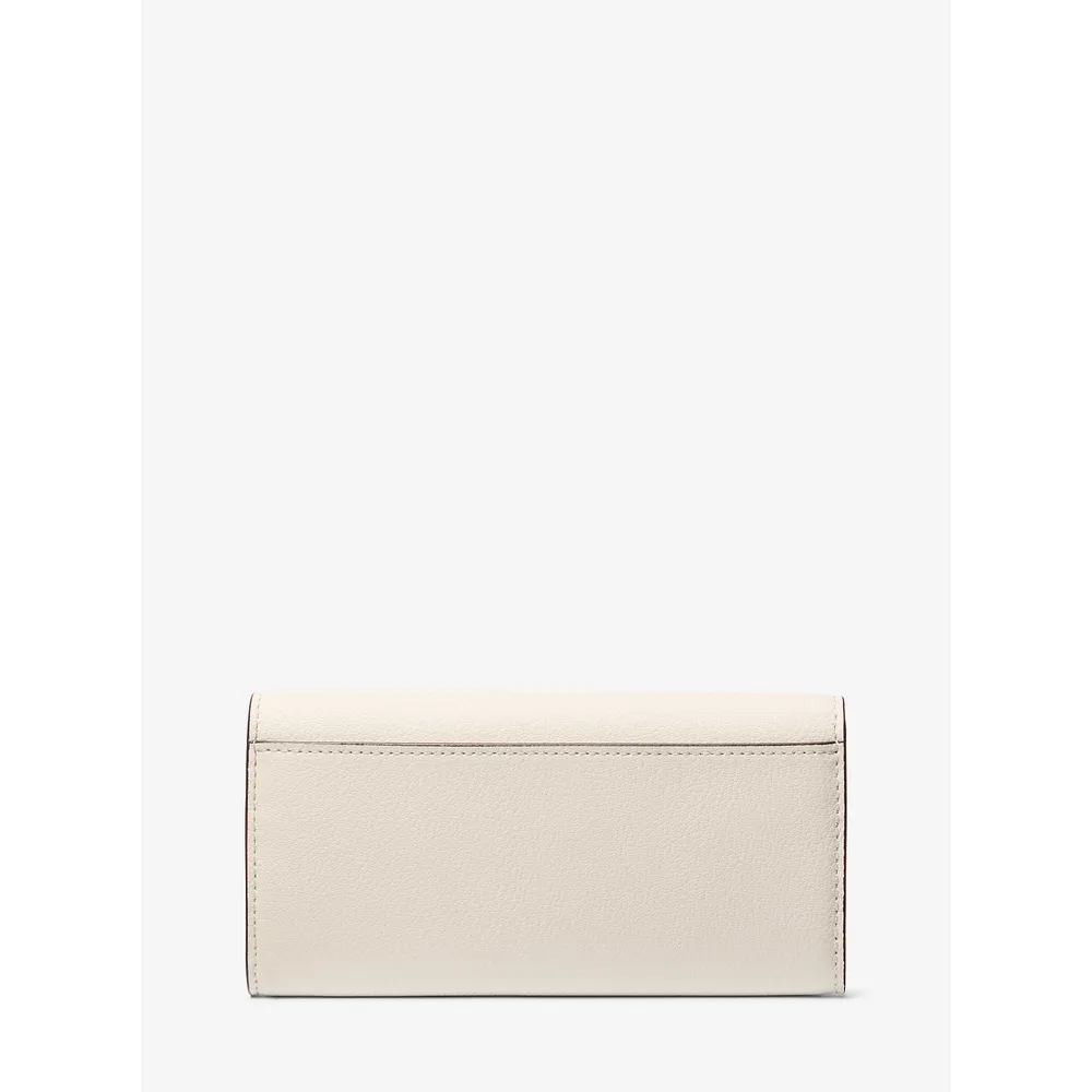 Michael Kors Cartera continental grande de cuero Hamilton | Lt Cream