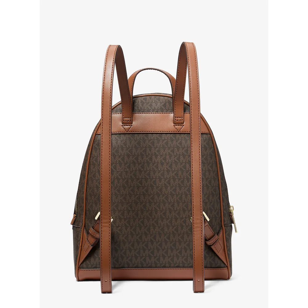 Michael Kors Mochila mediana con logotipo de la firma Rhea | Marrón