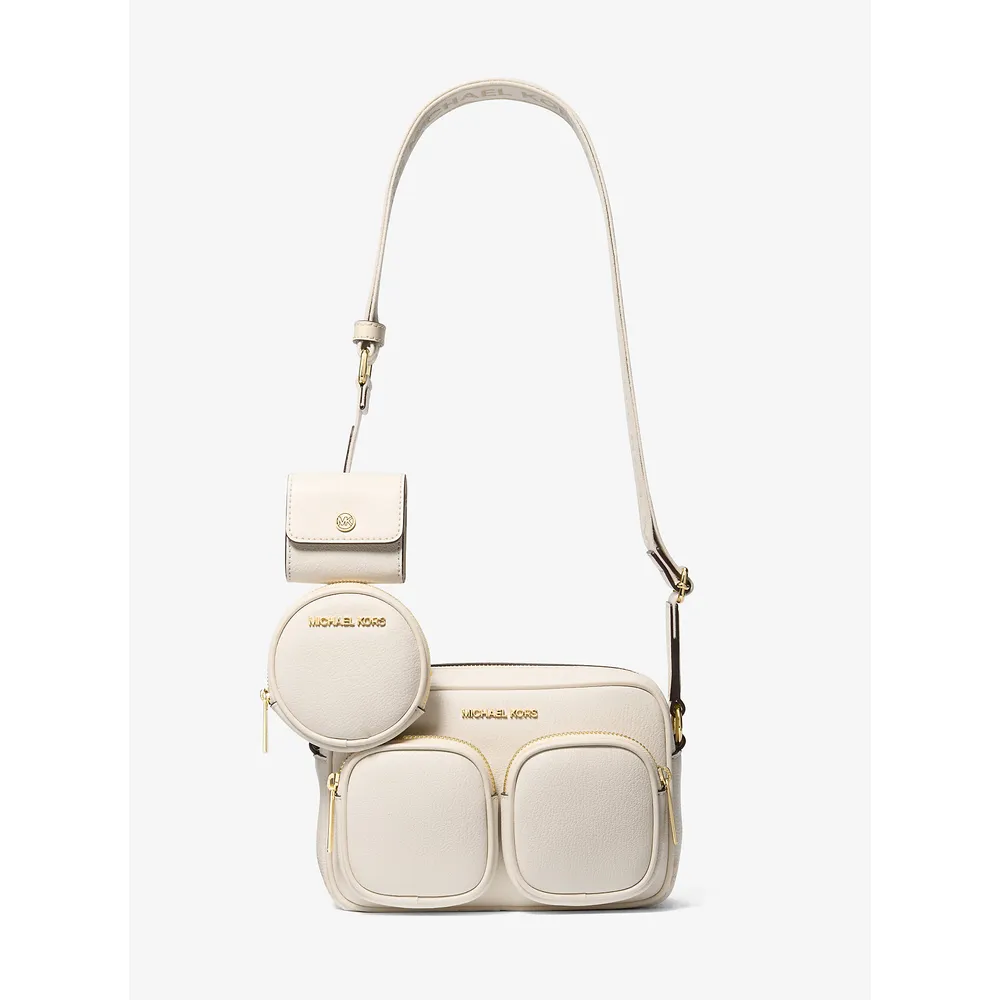 Michael Kors Bolso bandolera mediano de piel Jet Set Travel | Lt Cream