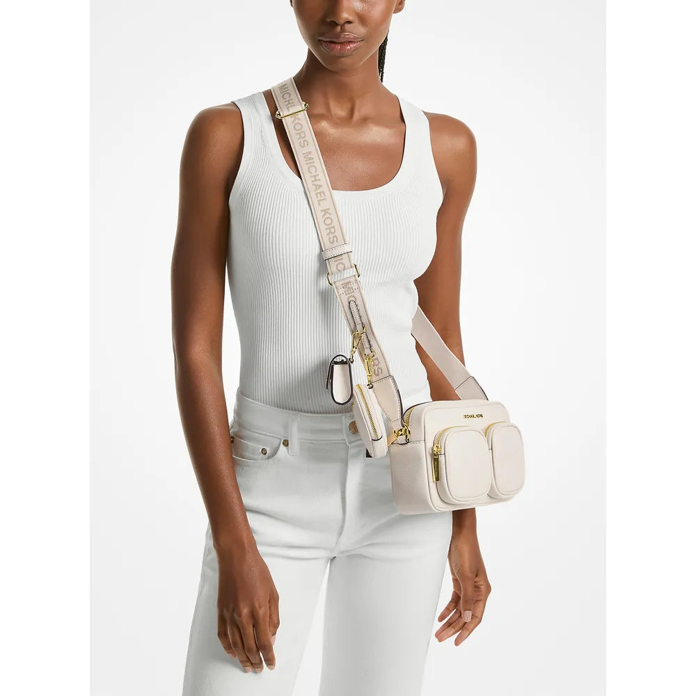 Michael Kors Bolso bandolera mediano de piel Jet Set Travel | Lt Cream