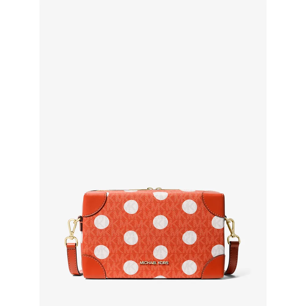 Michael Kors Bolso bandolera Jeanie Small Polka Dot Signature Logo | Red Clay