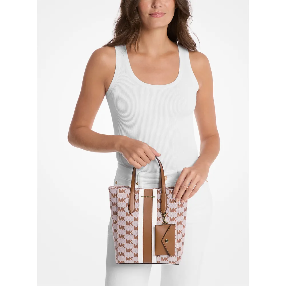 Michael Kors Bolso tote convertible Vincent en jacquard y tarjetero | Luggage