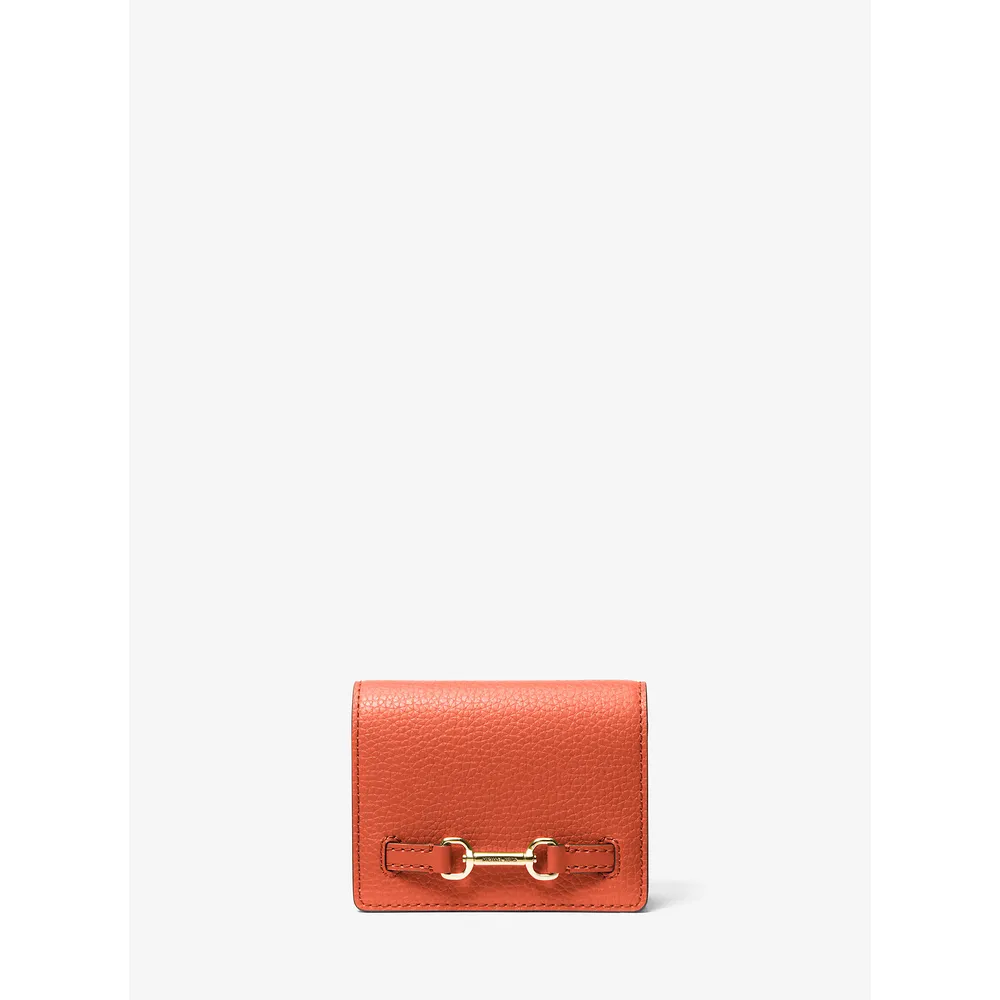 Michael Kors Cartera pequeña de piel granulada Carson | Red Clay