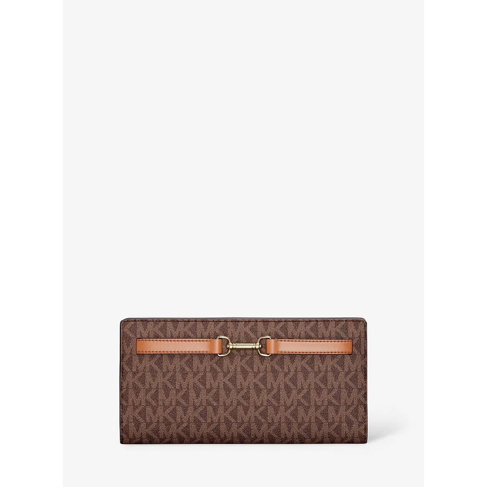mk785342809_0_webp.webp Michael Kors Cartera grande con el logotipo de la firma Carson | Marrón