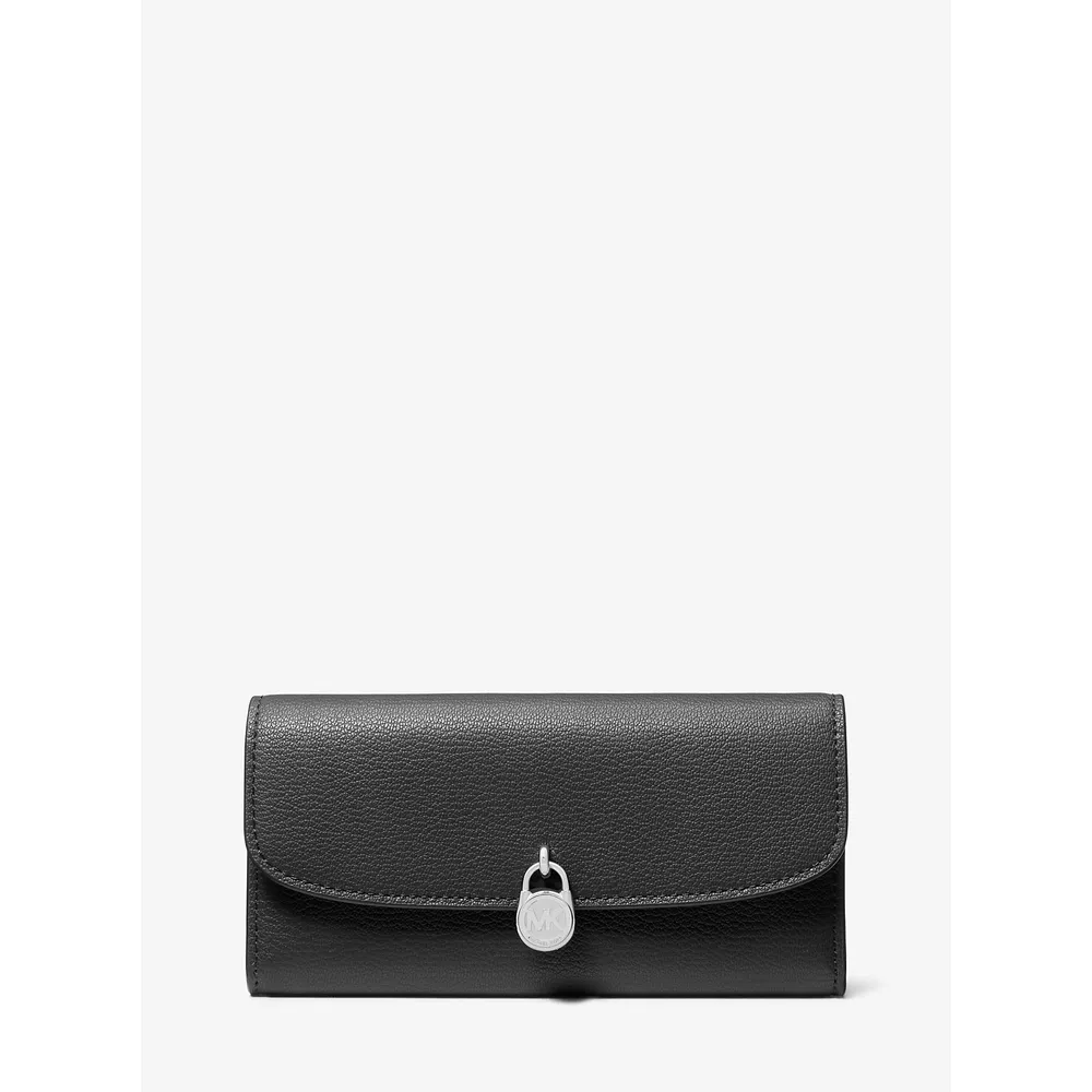 Michael Kors Cartera continental de cuero Hamilton | Negro