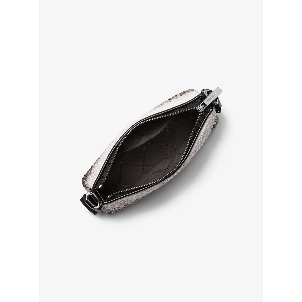 Michael Kors Bolso bandolera Jet Set de paja con funda para Airpods Pro | Negro