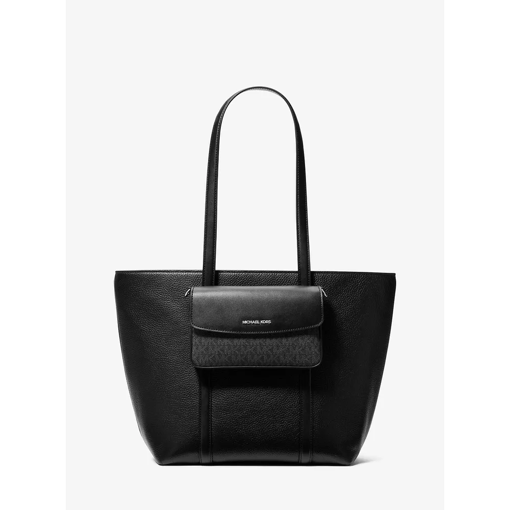 Michael Kors Bolso tote 2 en 1 de piel granulada Jet Set | Negro