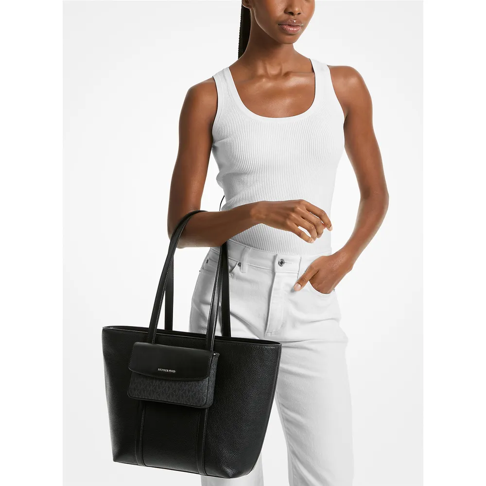 Michael Kors Bolso tote 2 en 1 de piel granulada Jet Set | Negro