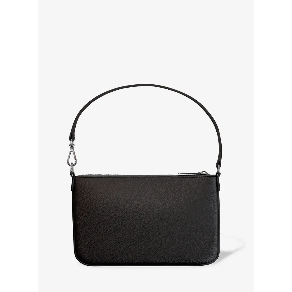 Michael Kors Bolso de mano convertible Jet Set de piel granulada | Negro
