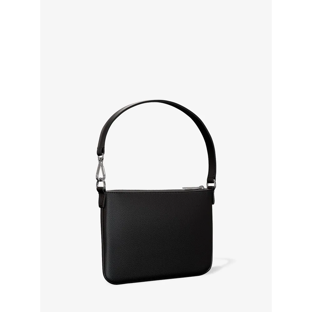 Michael Kors Bolso de mano convertible Jet Set de piel granulada | Negro