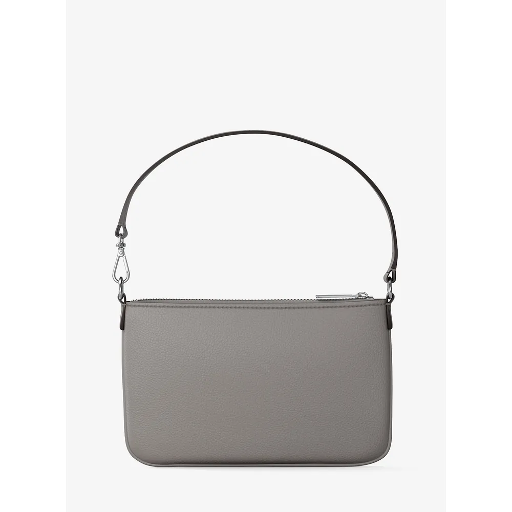 mk785343206_2_webp.webp Michael Kors Bolso de mano convertible Jet Set de piel granulada | Gris perla