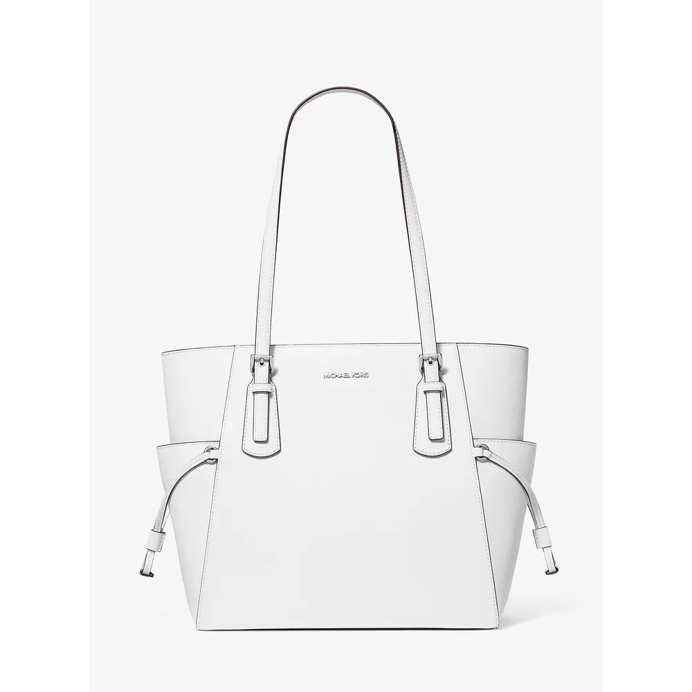 Michael Kors Bolso tote Voyager de piel saffiano | Optic White