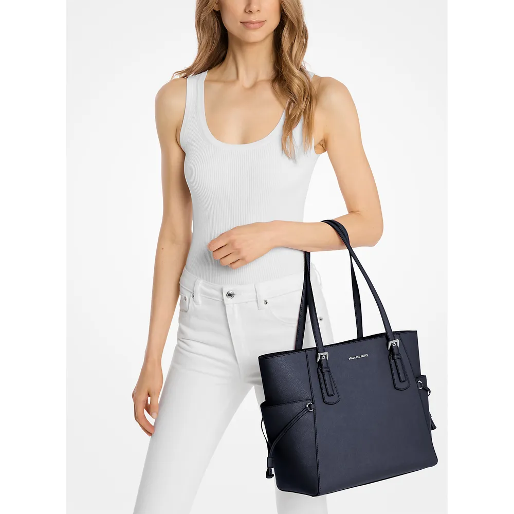 Michael Kors Bolso tote Voyager de piel saffiano | Navy