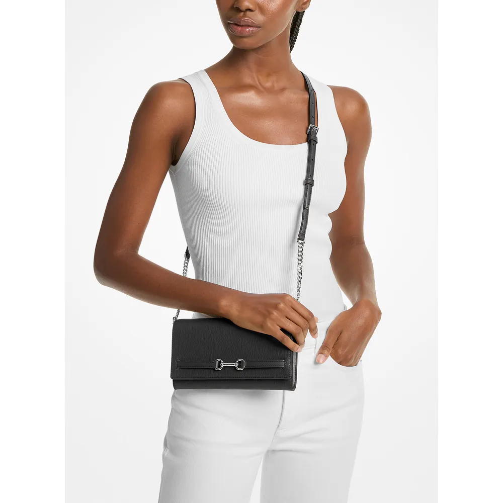 Michael Kors Bolso bandolera piel granulada Carson | Negro