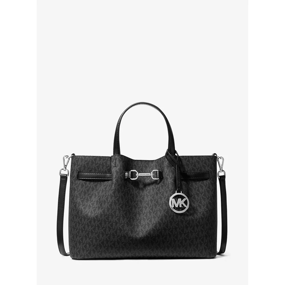 mk785343318_0_webp.webp Michael Kors Bolso satchel Bolso con logotipo de la firma Carson | Negro