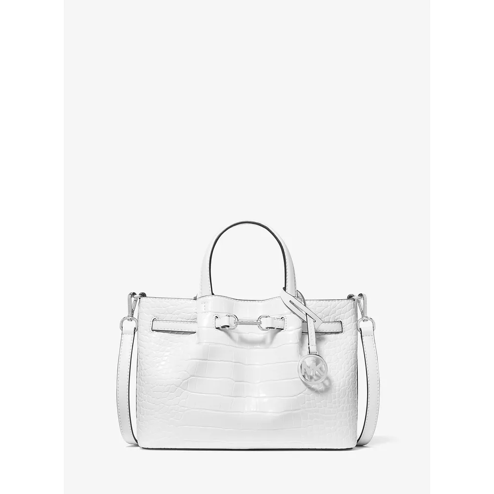 Michael Kors Bolso Carson con relieve de cocodrilo | Optic White