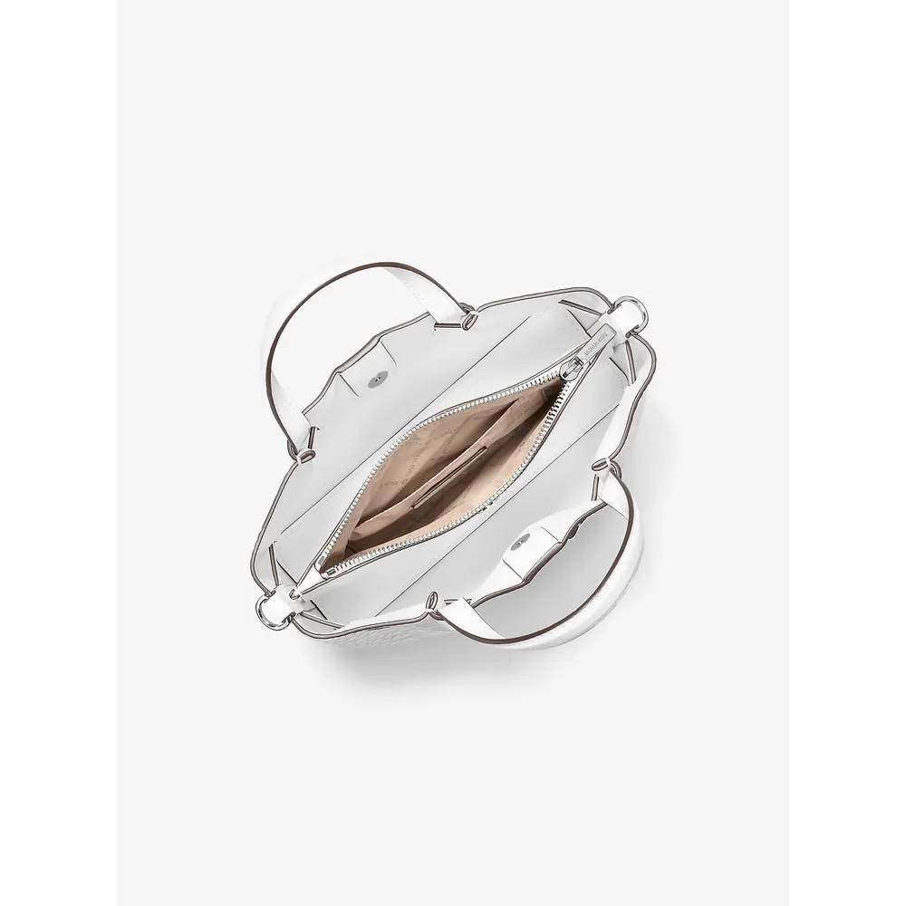 Michael Kors Bolso Carson con relieve de cocodrilo | Optic White