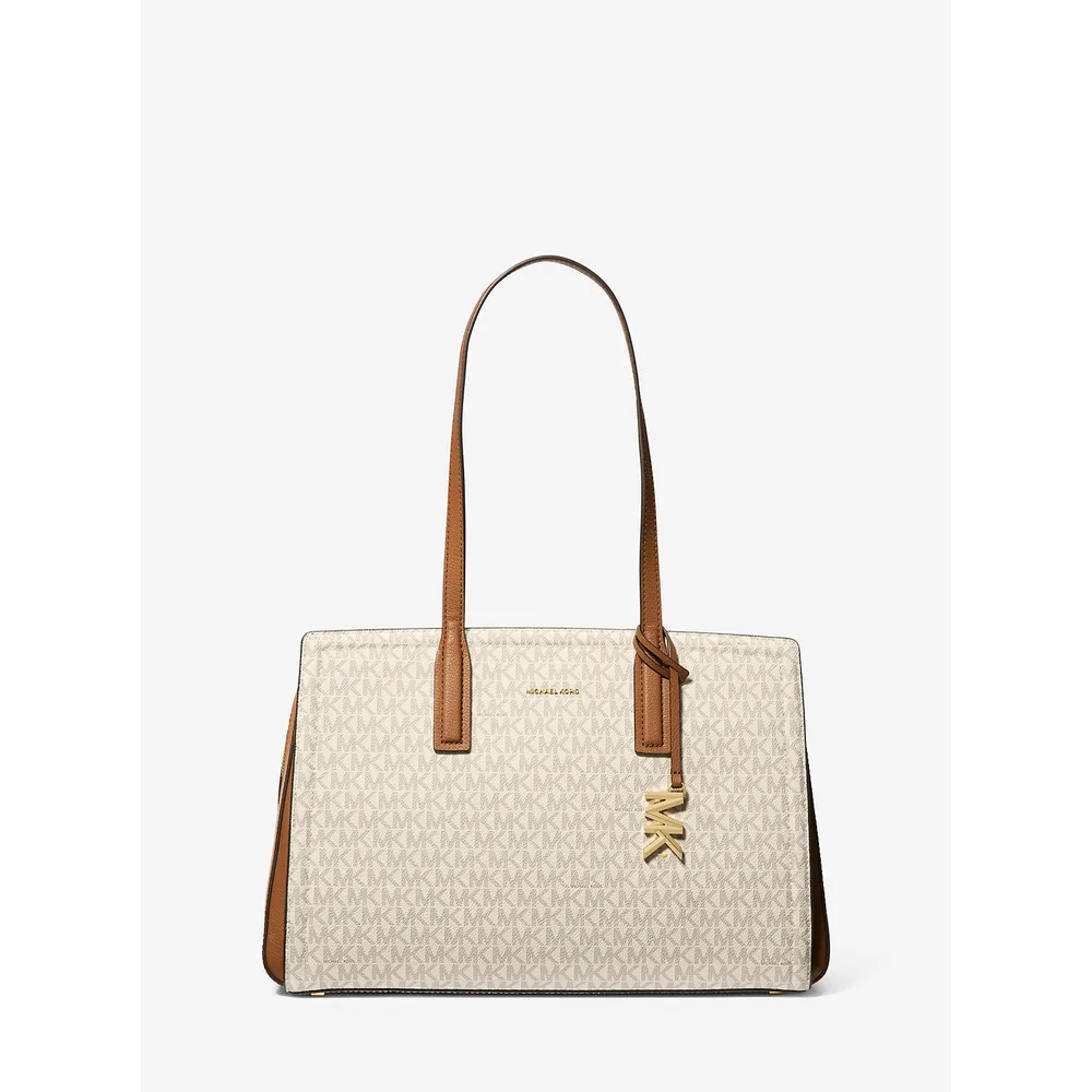 Michael Kors Bolso tote Bolso Laila con logotipo de la firma | Vainilla/Bellota