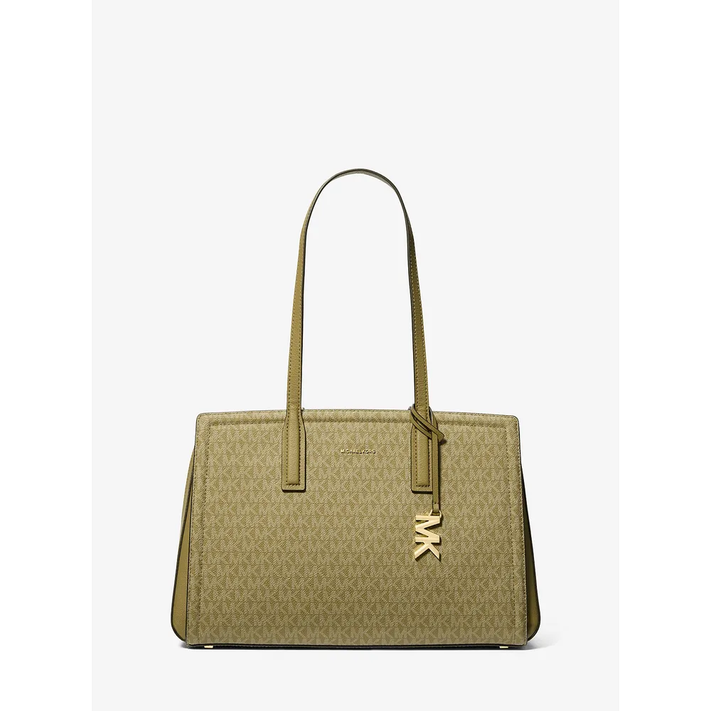 Michael Kors Bolso tote Bolso Laila con logotipo de la firma | Safari Green