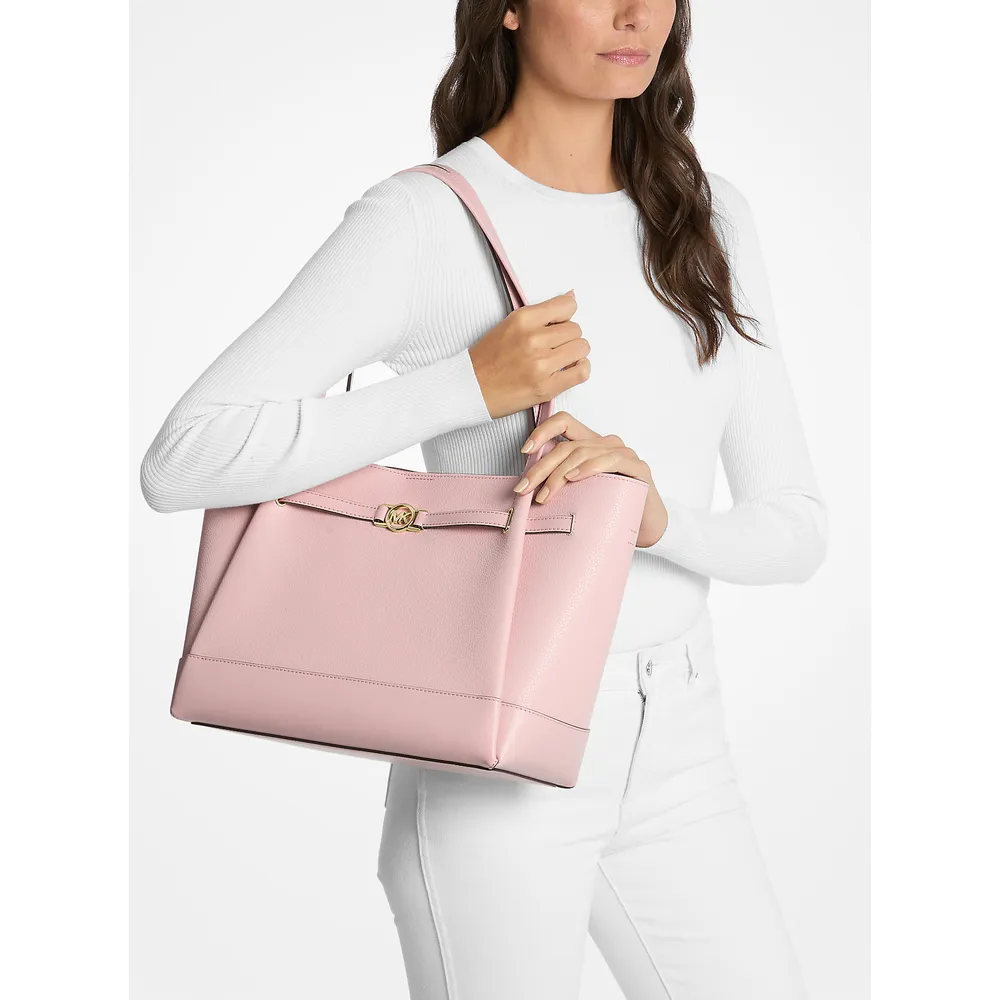 mk785370114_2_webp.webp Michael Kors Bolso tote de piel granulada Reed | Powder Blush