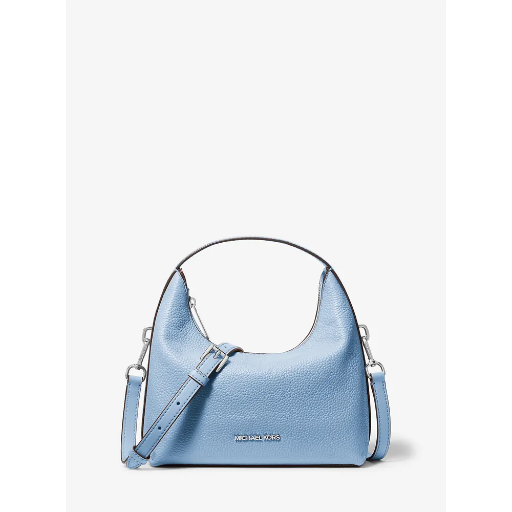 mk785370187_0_webp.webp Michael Kors Bolso bandolera Ember de piel granulada | Cielo claro