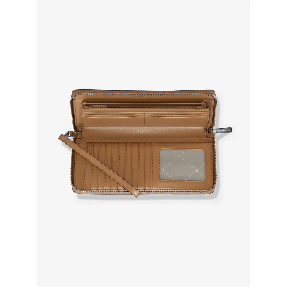 mk785370196_1_webp.webp Michael Kors Cartera continental de piel granulada | Maní