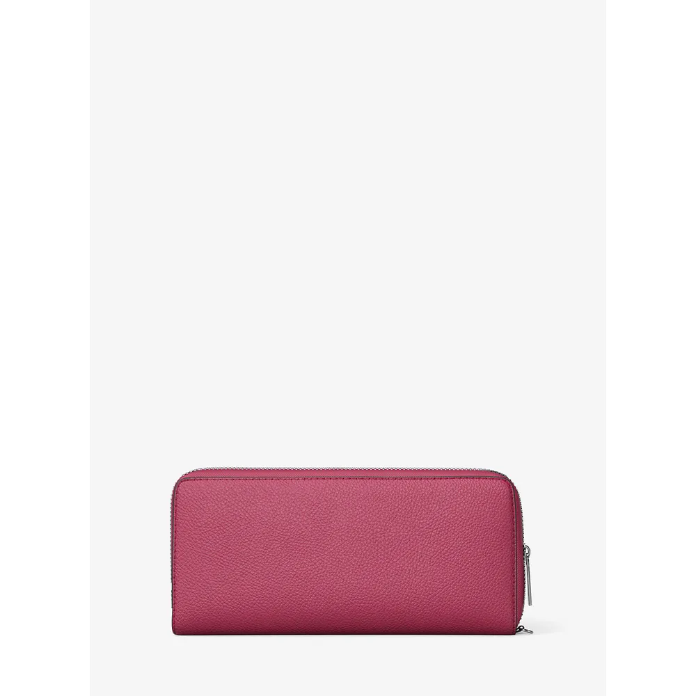 mk785370197_2_webp.webp Michael Kors Cartera continental de piel granulada | Dk Raspberry