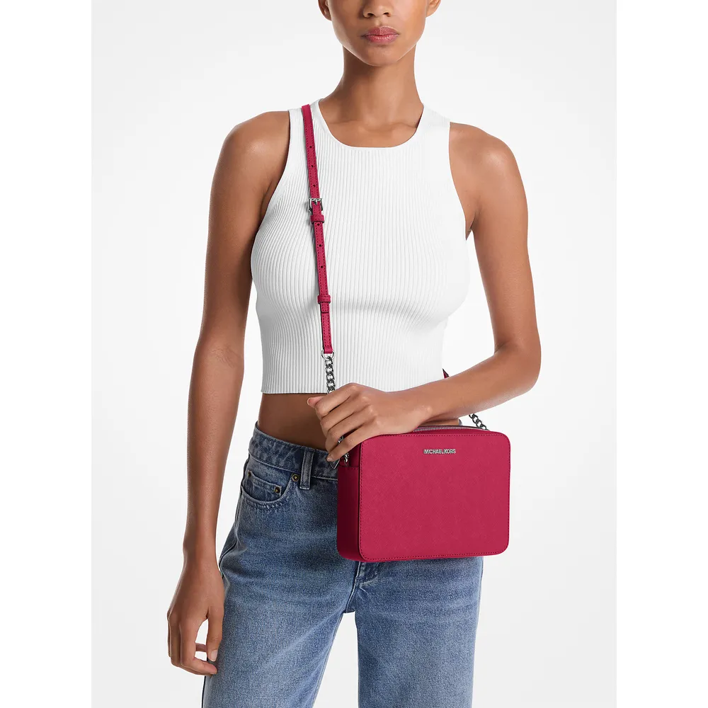 Michael Kors Bolso bandolera Jet Set de piel saffiano´ | Dk Raspberry