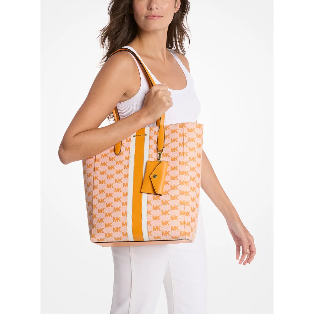 Michael Kors Bolso tote Vincent con logotipo en jacquard | Pop Naranja