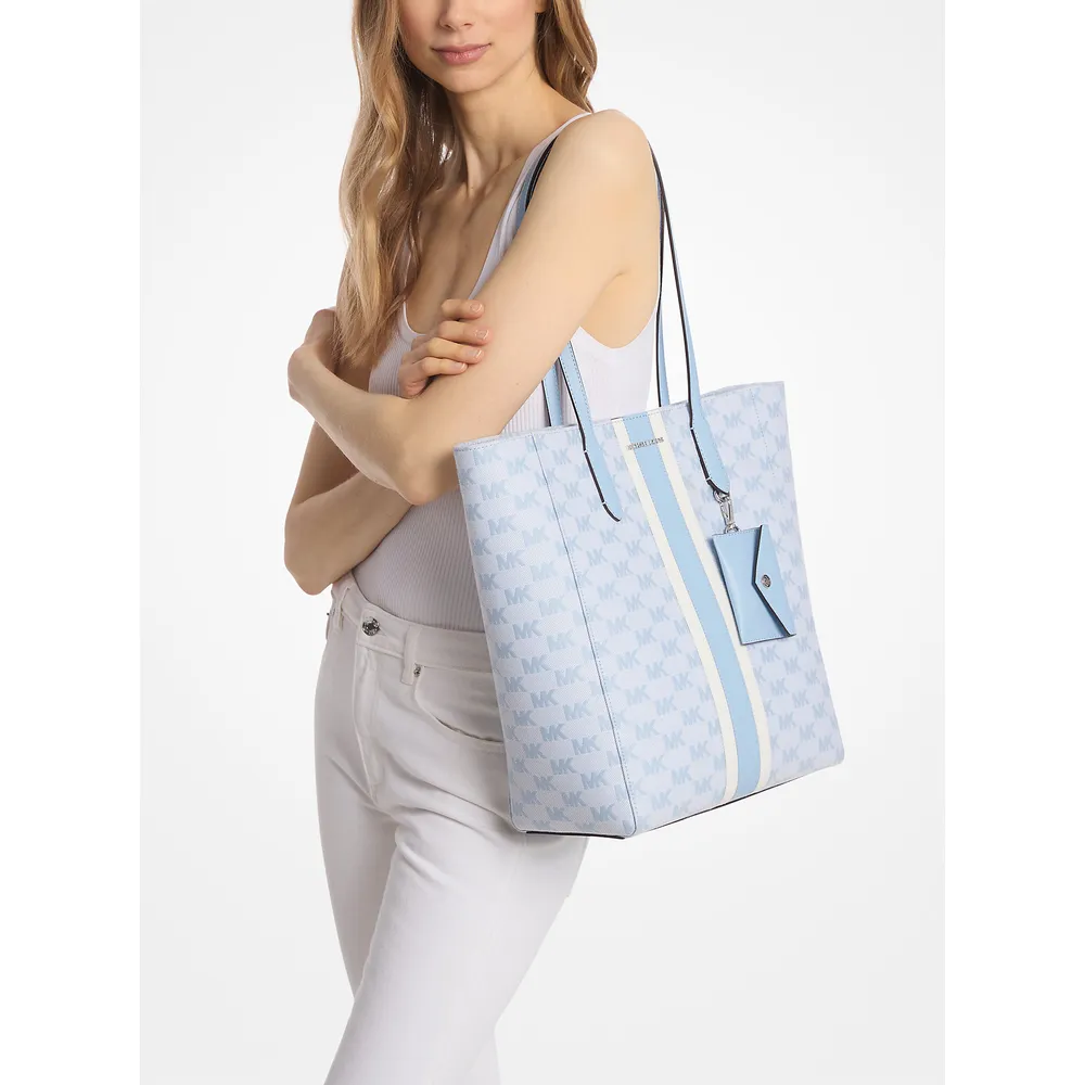 Michael Kors Bolso tote Vincent con logotipo en jacquard | Cielo claro