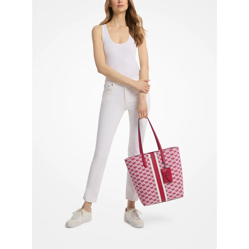 Michael Kors Bolso tote Vincent con logotipo en jacquard | Dk Raspberry