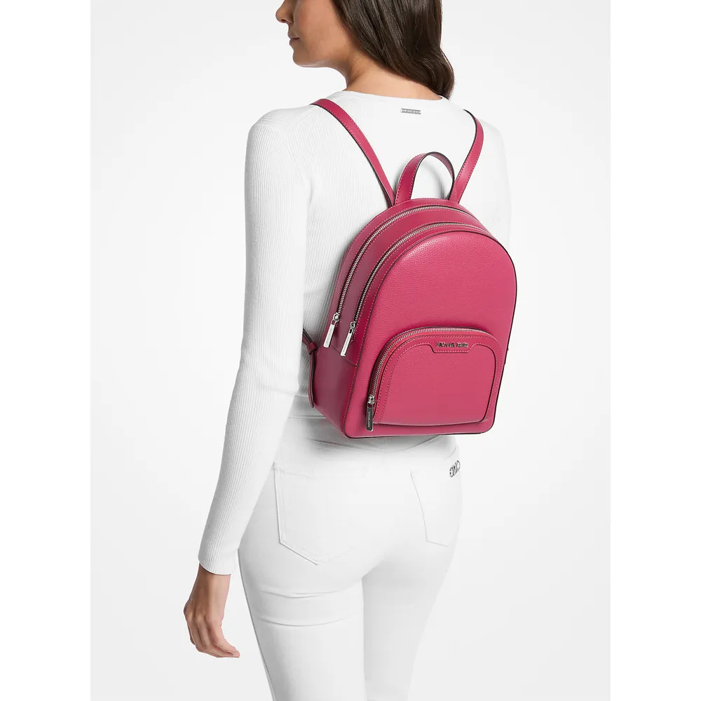 mk785370366_3_webp.webp Michael Kors Mochila de piel granulada Jaycee | Dk Raspberry