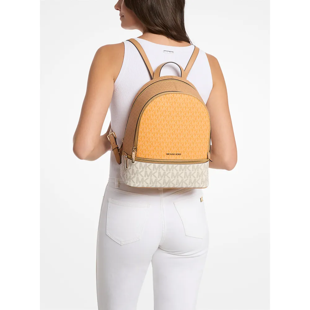 Michael Kors Mochila Rhea con logo de la firma | Pop Orange Multi
