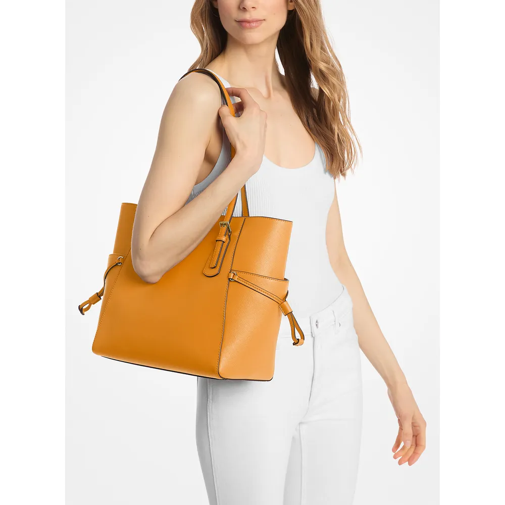 Michael Kors Bolso tote Voyager de piel saffiano | Pop Naranja
