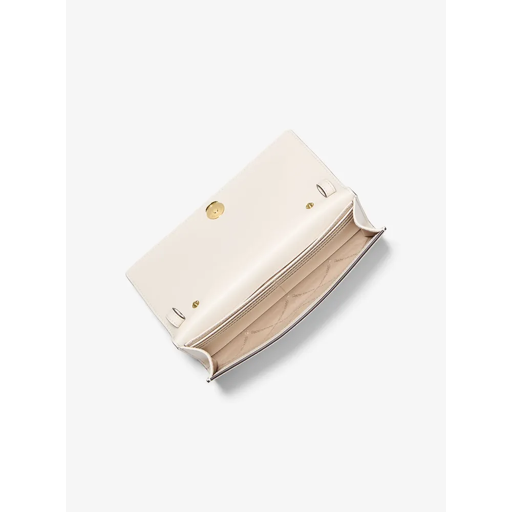 Michael Kors Bolso bandolera piel granulada Carson | Lt Cream