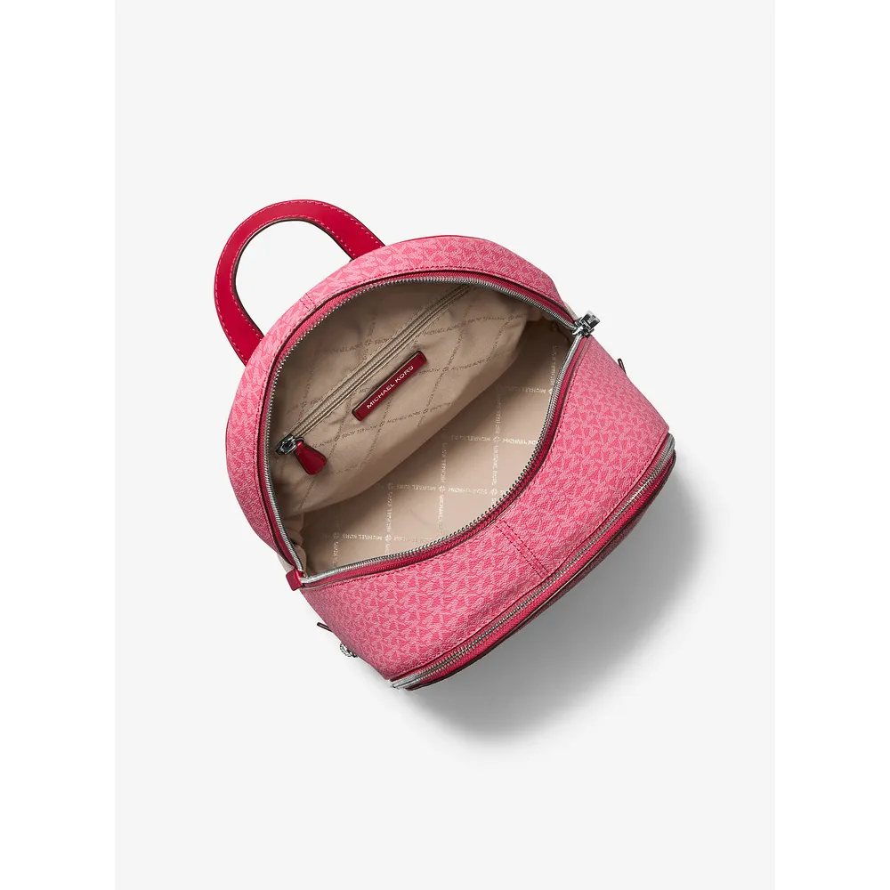 mk785370612_1_webp.webp Michael Kors' Mochila Rhea con logo de la firma | Dk Raspberry Multi