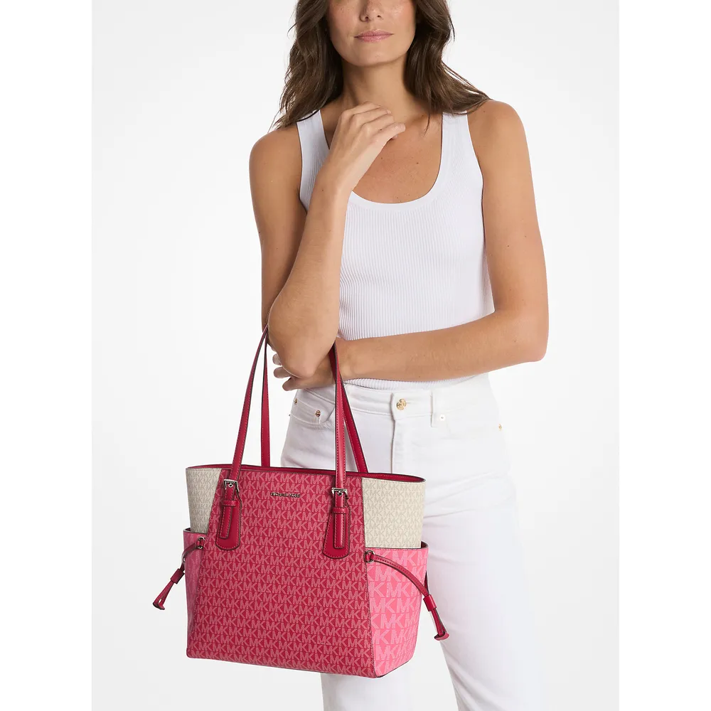 Michael Kors Bolso tote' Voyager' con logo de la firma | Dk Raspberry Multi