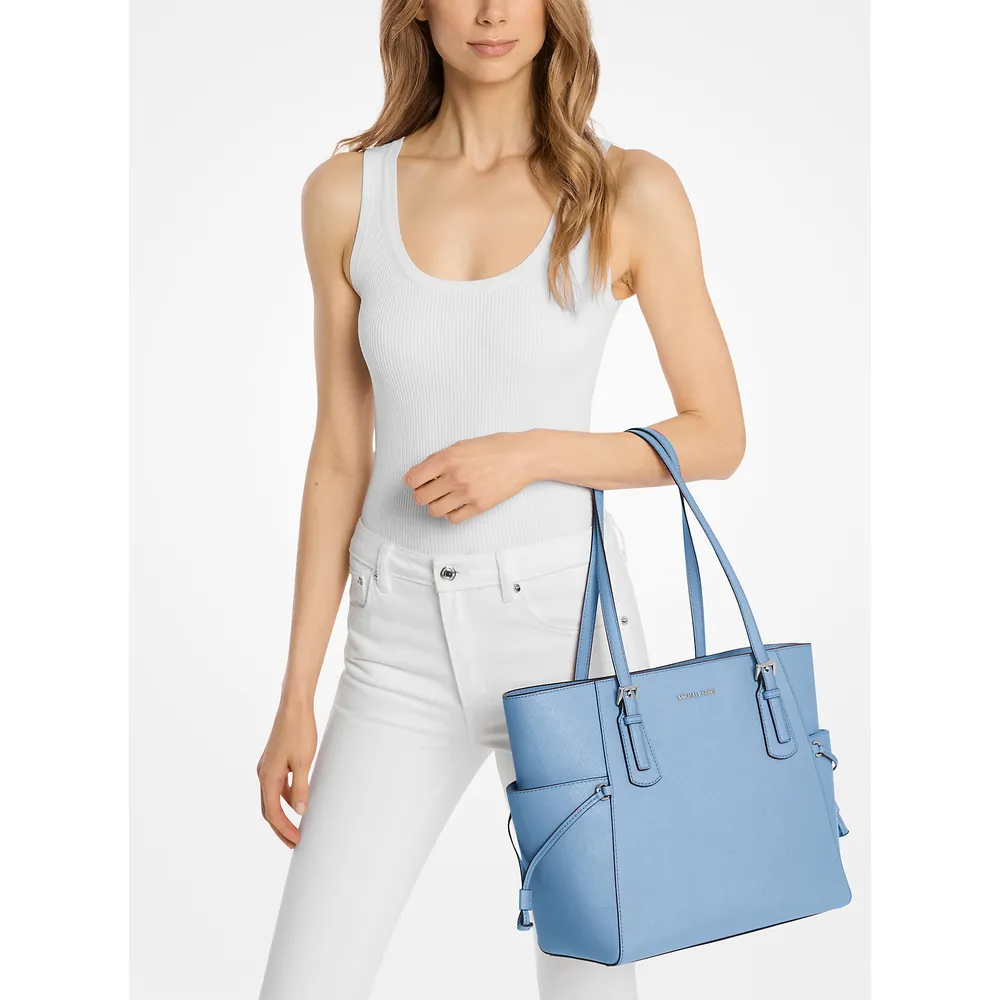 Michael Kors Bolso tote Voyager de piel saffiano | Cielo claro