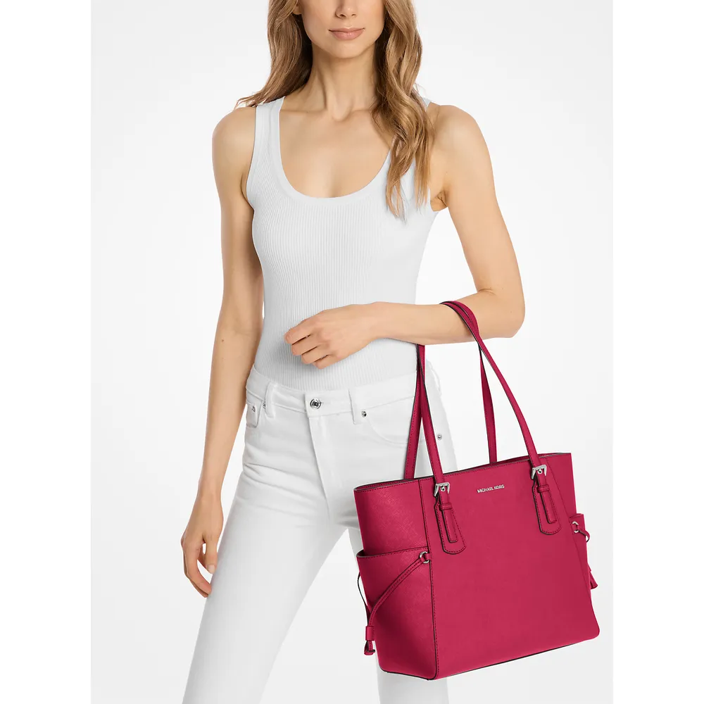 Michael Kors Bolso tote Voyager de piel saffiano | Dk Raspberry