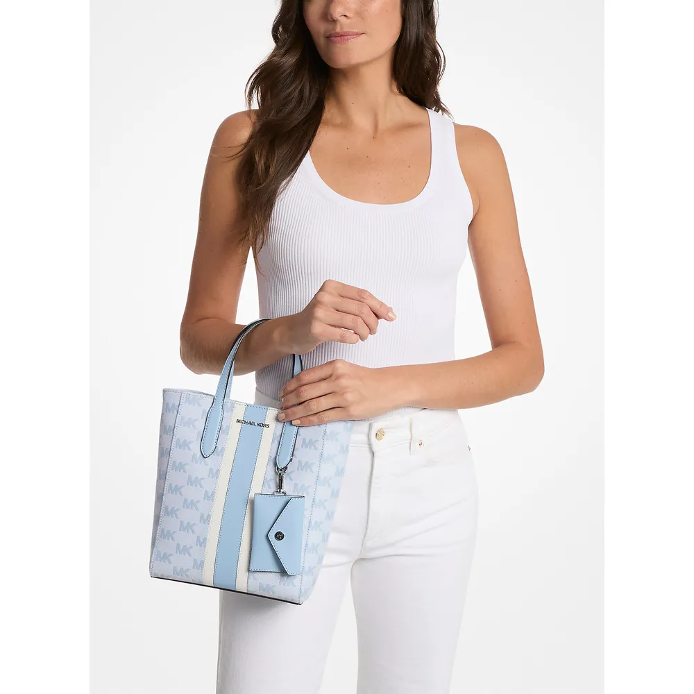 Michael Kors Bolso tote Vincent con logo en jacquard | Cielo claro