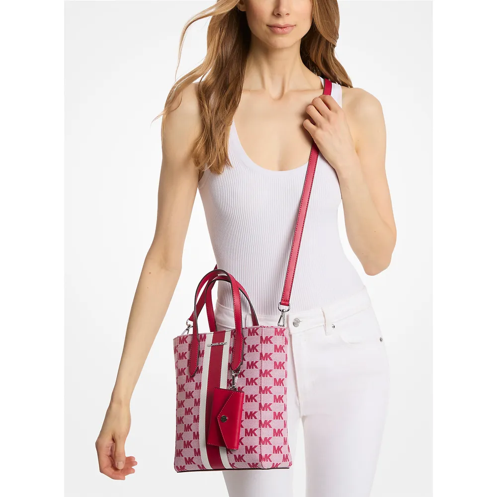 mk785370646_2_webp.webp Michael Kors Bolso tote Vincent´ con logo en jacquard | Dk Raspberry