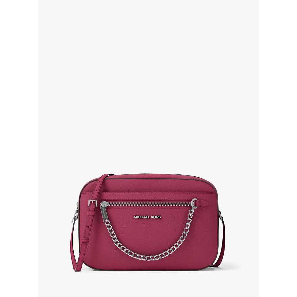 Michael Kors Bolso bandolera Jet Set de piel saffiano | Dk Raspberry