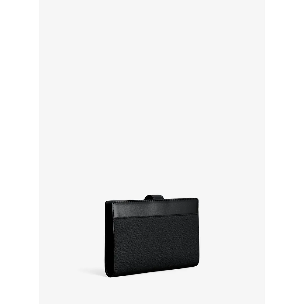 mk785370770_3_webp.webp Michael Kors Cartera de piel saffiano Greenwich | Negro