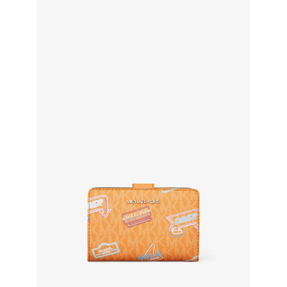 mk785370872_0_webp.webp Michael Kors Cartera plegable impreso de Jet Set | Pop Naranja