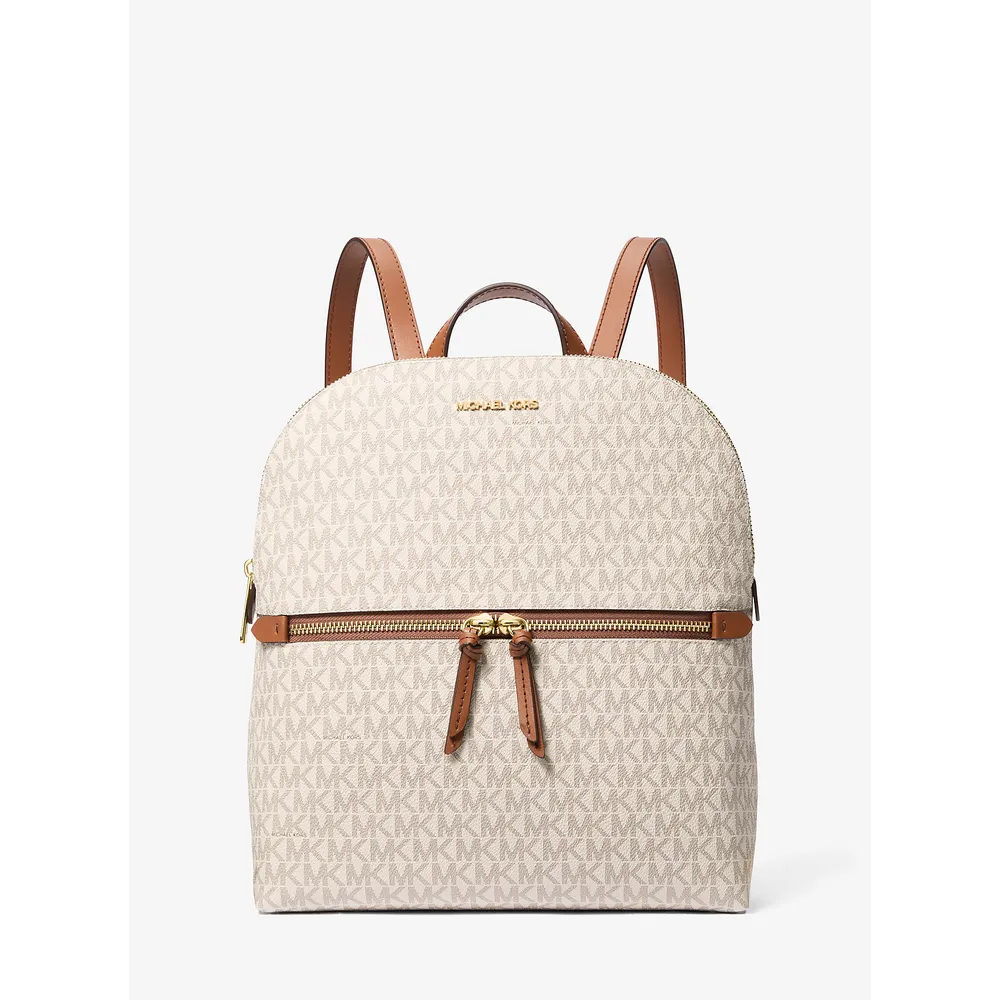 Michael Kors Mochila con el logotipo de la firma Dallas | Vainilla