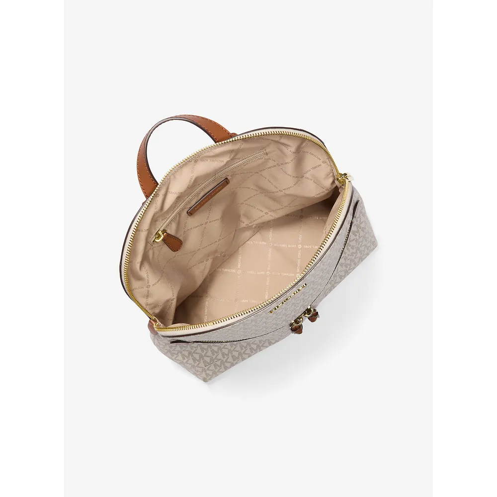 Michael Kors Mochila con el logotipo de la firma Dallas | Vainilla