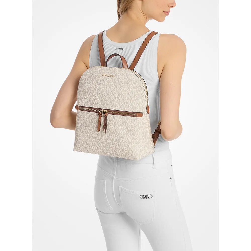 Michael Kors Mochila con el logotipo de la firma Dallas | Vainilla