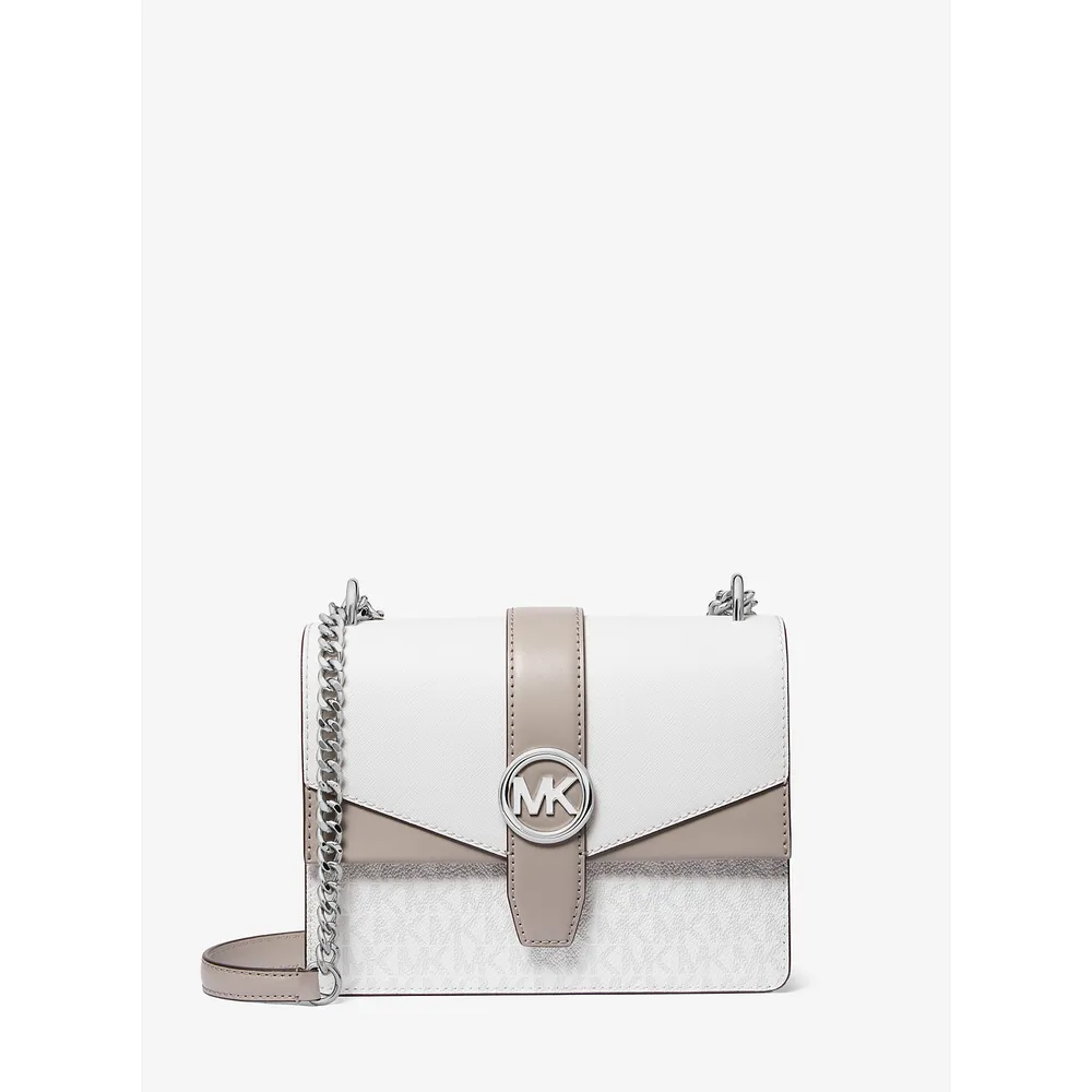Michael Kors Bolso bandolera Greenwich con logo de la firma | Optic White